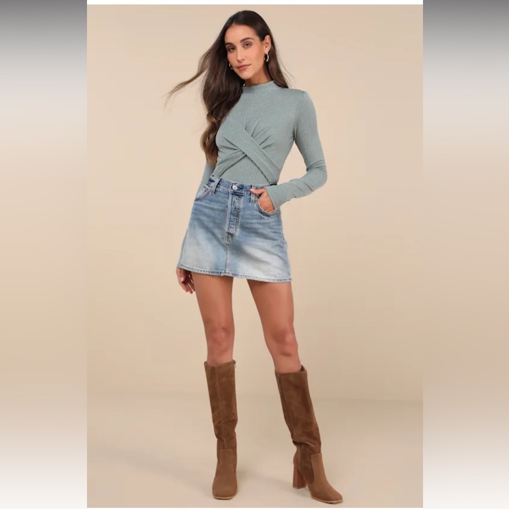 Mock neck body suit